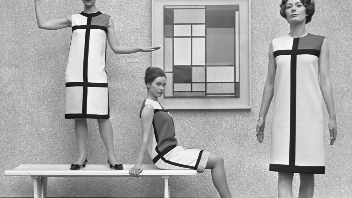 Mondriaanmode door Yves St Laurent 1966